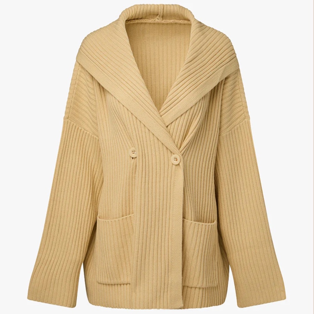 NWT WeWoreWhat Cozy Oversized Cardigan in Wheat - Size: Large